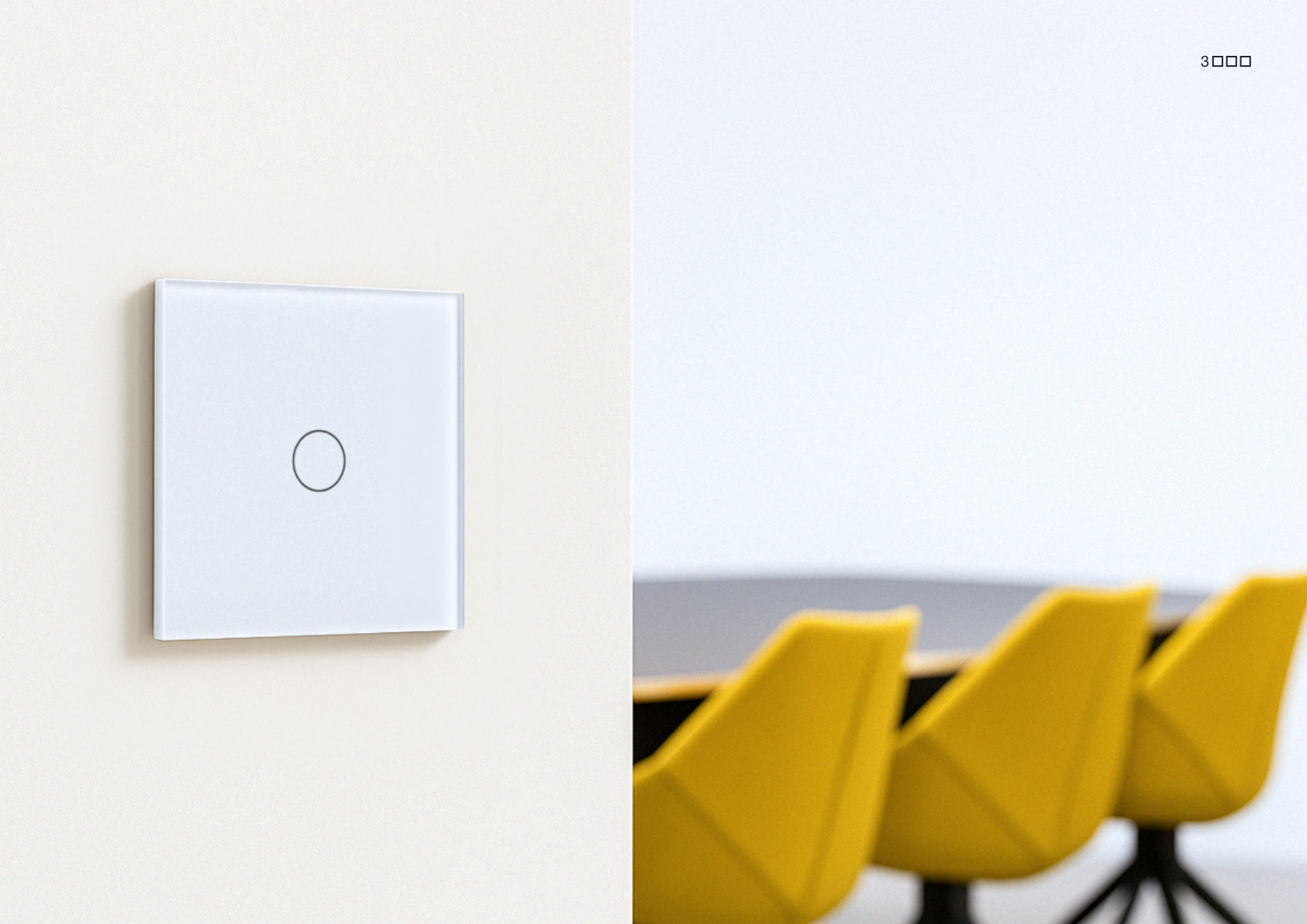 Interrupteur tactile Livolo design en verre trempé